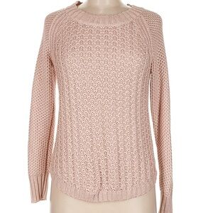 Calvin Klein Jeans Tan Knit Sweater – Women’s Pullover - Ash Pink